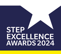 Step Excellence Awards Logo 2024 White Top Border